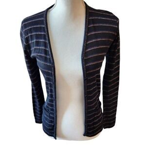 Vintage 70s Offspring Long Sleeve Black Button Up Cardigan Size XS